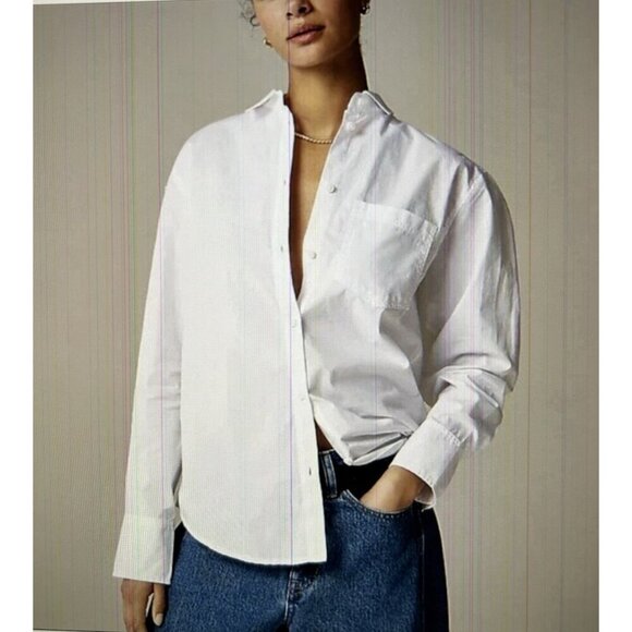 J Crew Garcon Classic Shirt in Cotton Poplin Womens White Size 2 BY715 - Picture 1 of 11